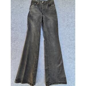 Levi’s Ribcage Boot Cut Women's Jeans Size 28 Black High Rise Red Tab Button Up